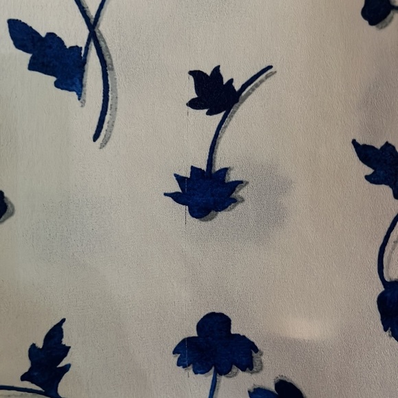 Banana Republic - Blue Floral Collar Blouse - Picture 4 of 7